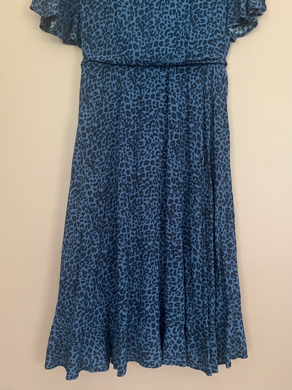 {Torrid} Cheetah Print Flutter Sleeve Faux Wrap Challis Dress - Womens 2X - NWT - Picture 7 of 13